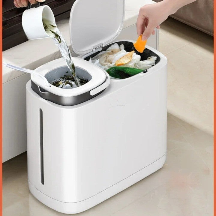 Separate Dry Wet Section Smart Home Recycling Bin - Pexav