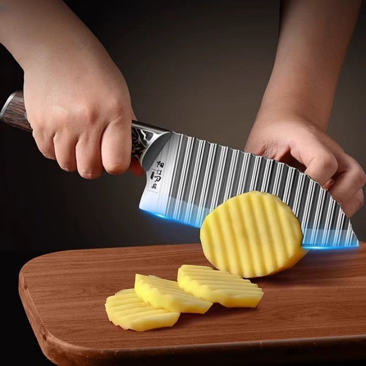 Ergonomic Handle Textured Kitchen Cutting Knife - Pexav