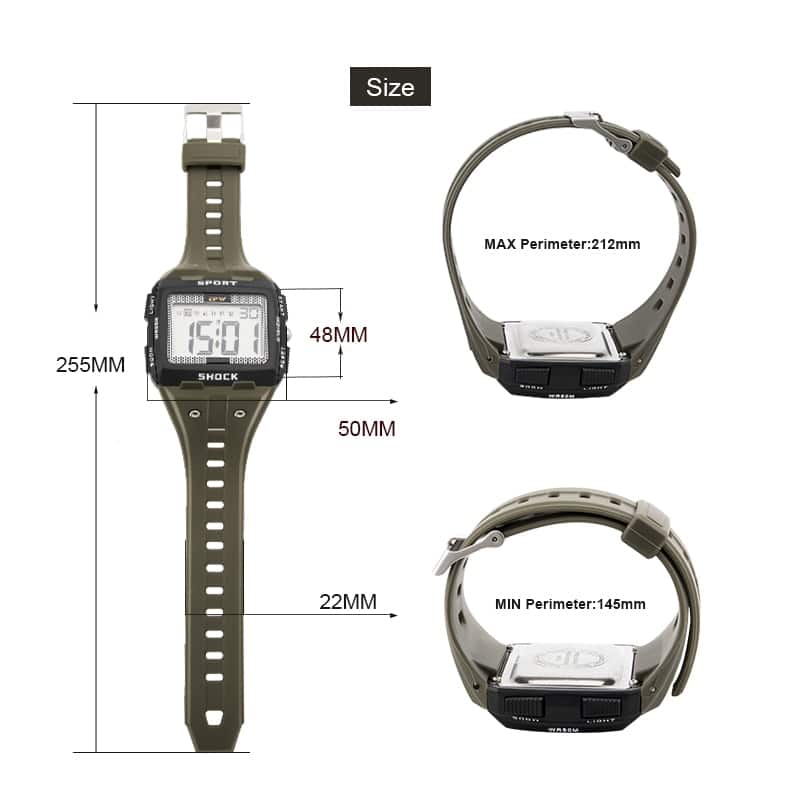 Waterproof Multifunction Sports Watch with Alarm
