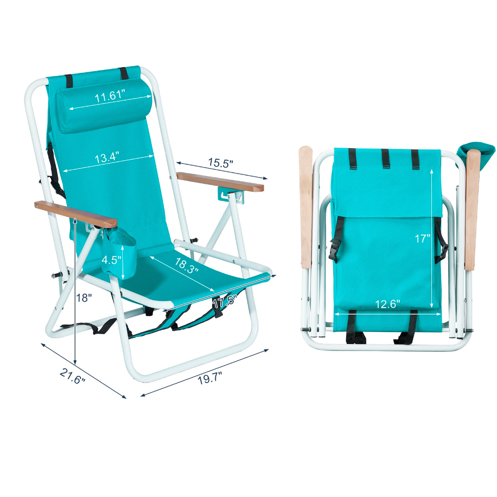 Comfortable Collapsible Outdoor Recliner Beach Chair