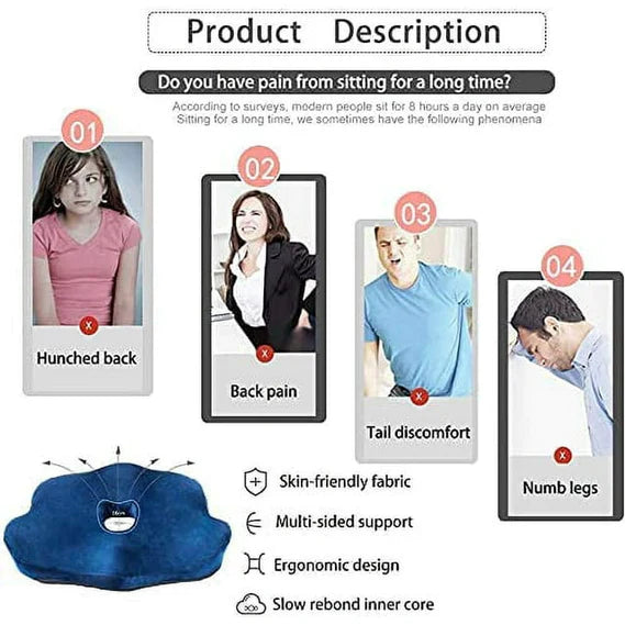 Comfortable Orthopedic Back Support Seat Cushion
