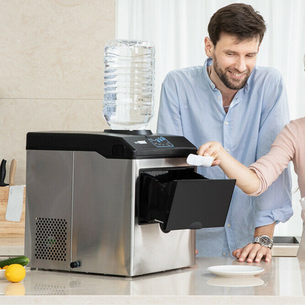 Compact Dual Function Ice Maker Machine for Kitchen Countertop