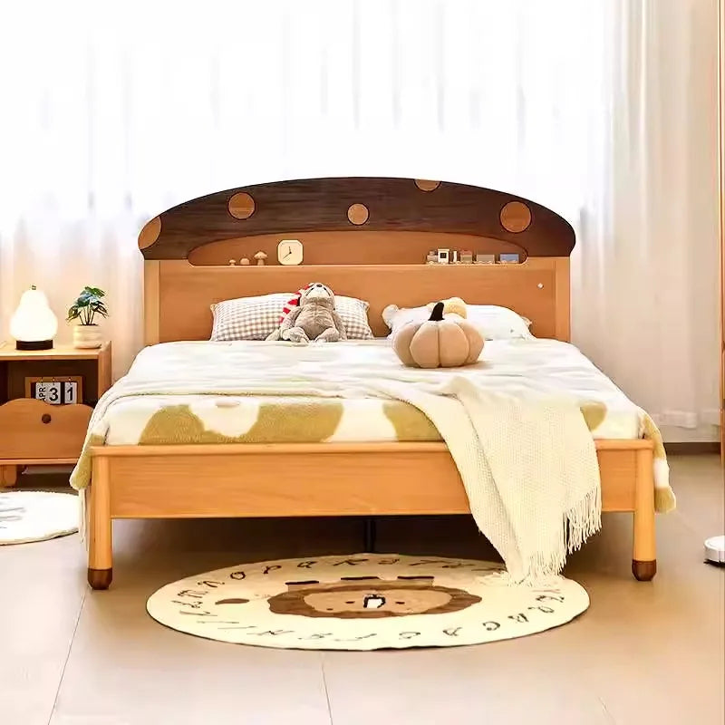 Natural Solid Wood Platform Bed Frame - Pexav