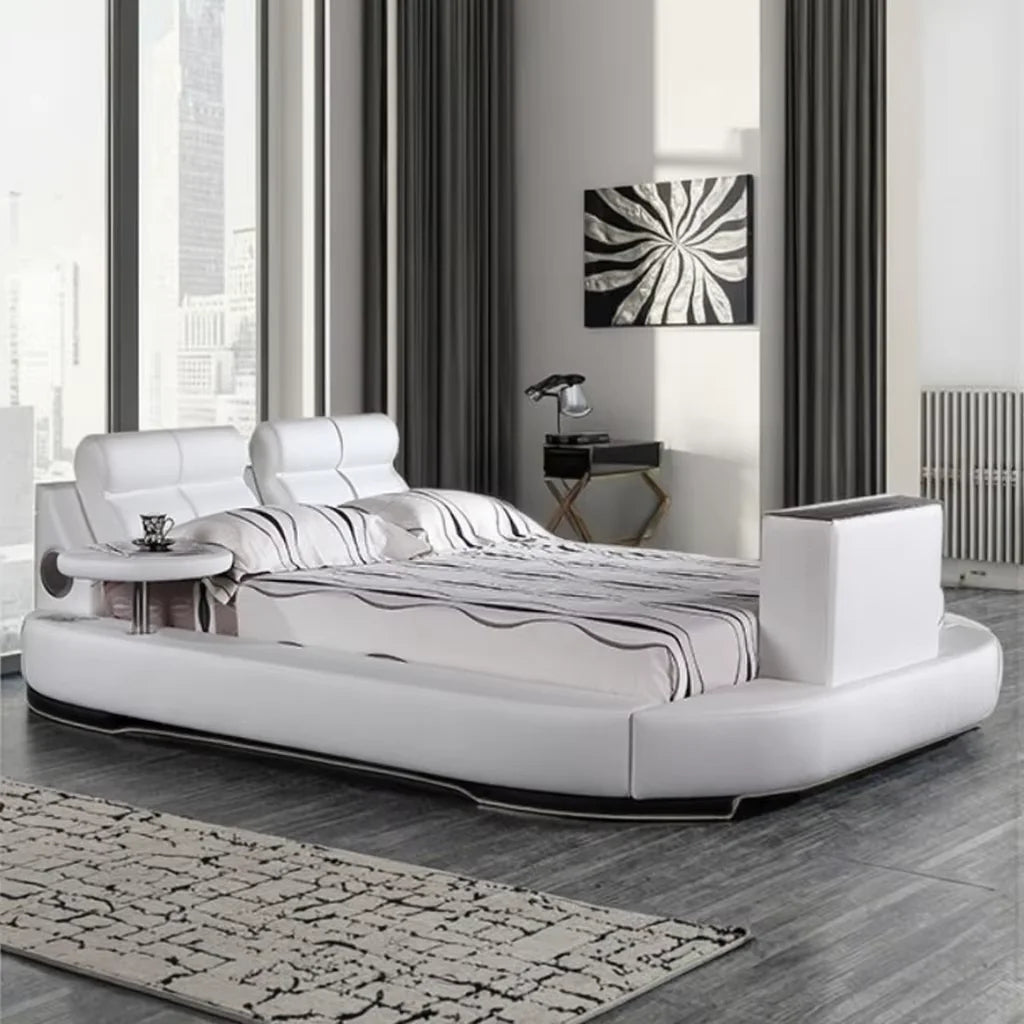 Elevated TV Stand with Wireless Bluetooth Smart Bed Frame - Pexav