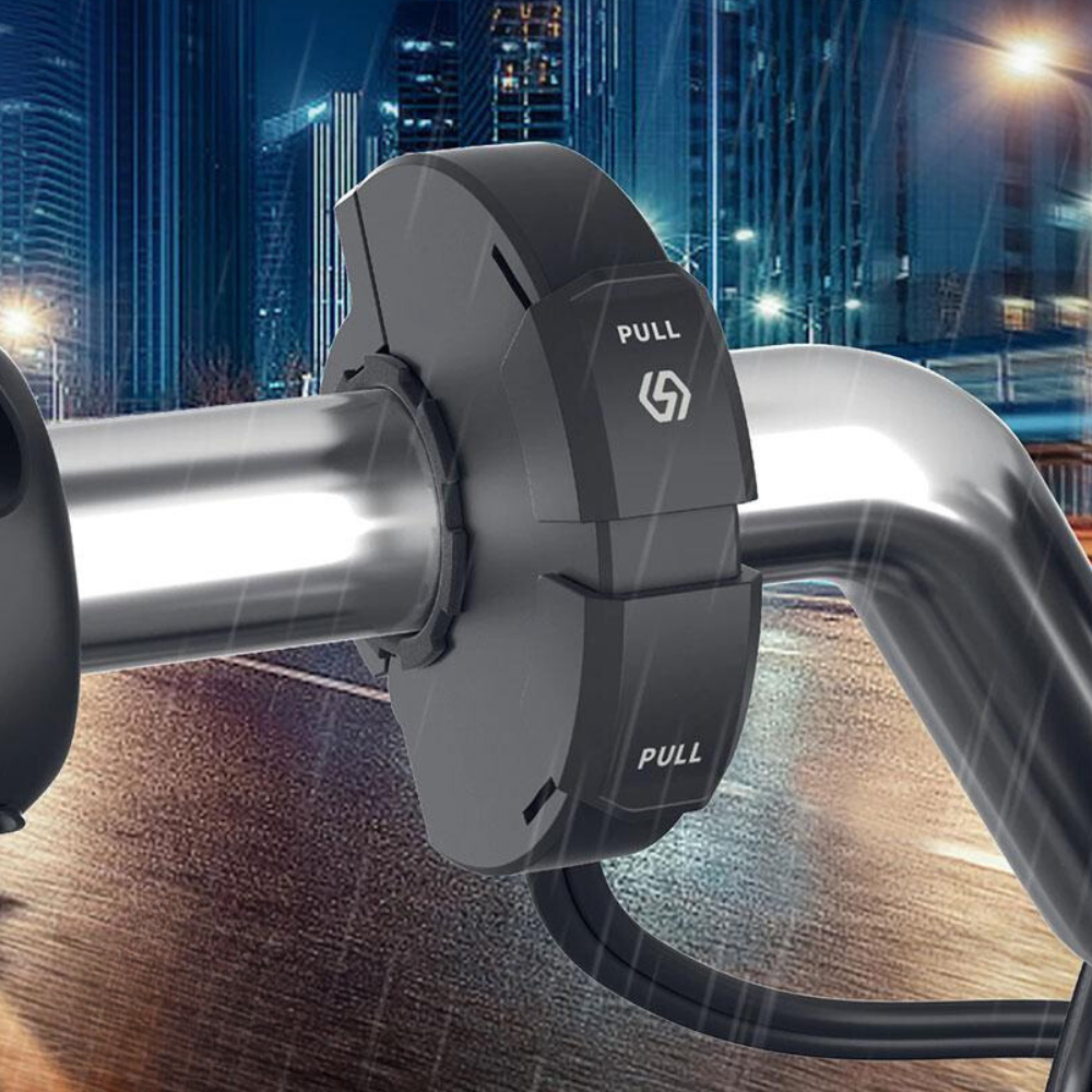 Compact Bike Phone Charger with Handlebar Clip