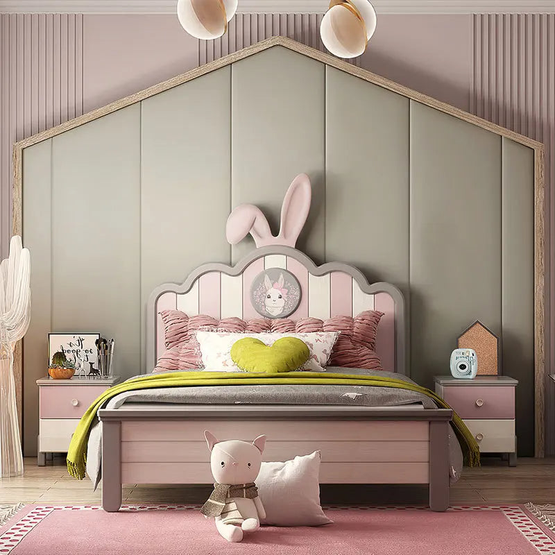 Cute Bunny Solid Wood Child Bed - Pexav
