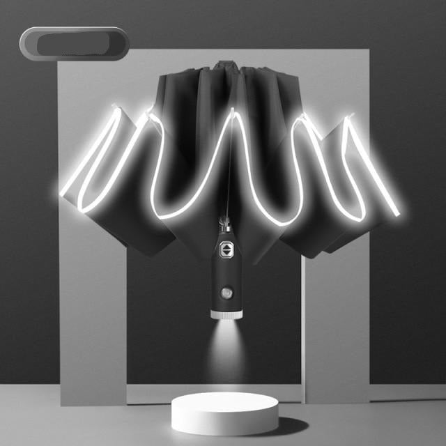 Waterproof Compact LED Folding Umbrella