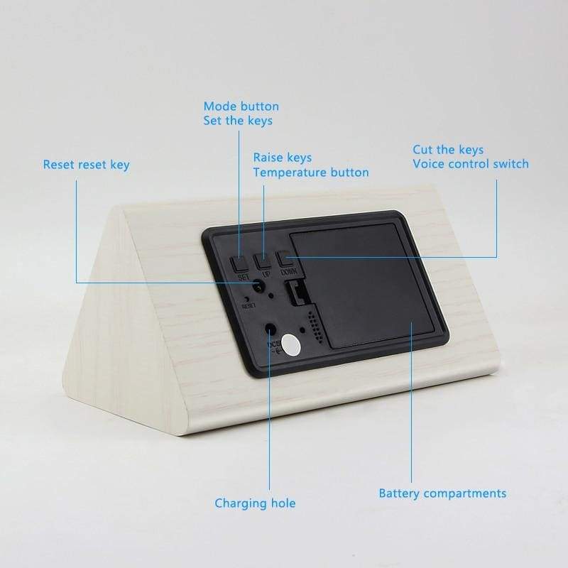 Eco Friendly Bamboo Digital Clock