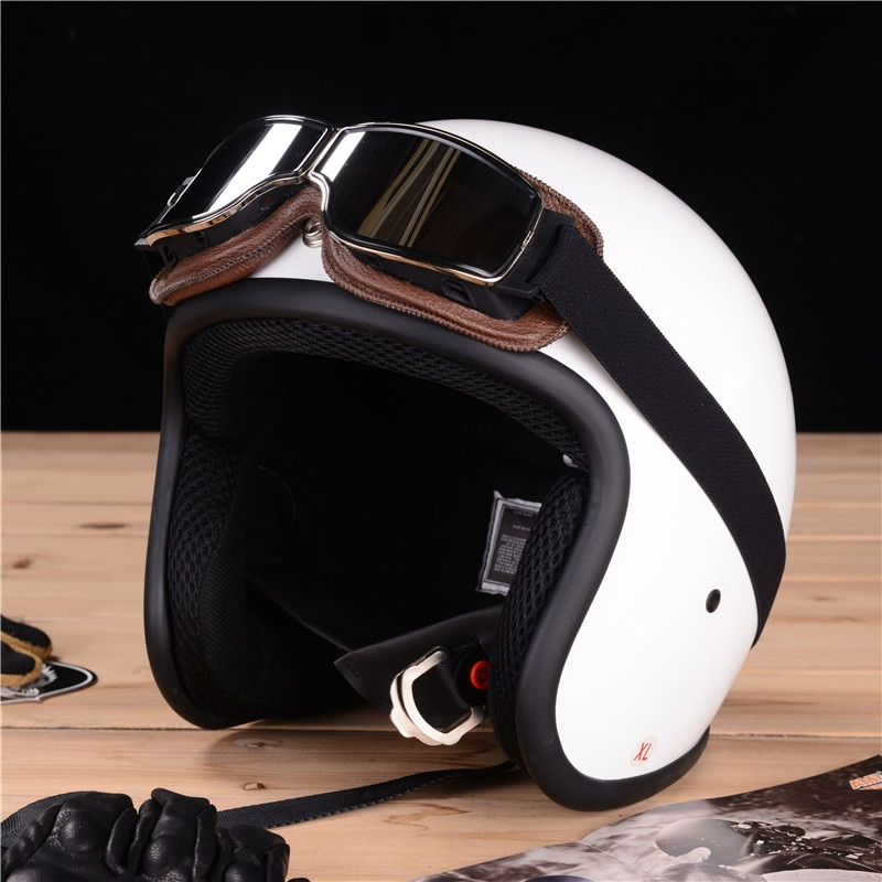 Classic Biker Retro Leather Goggles