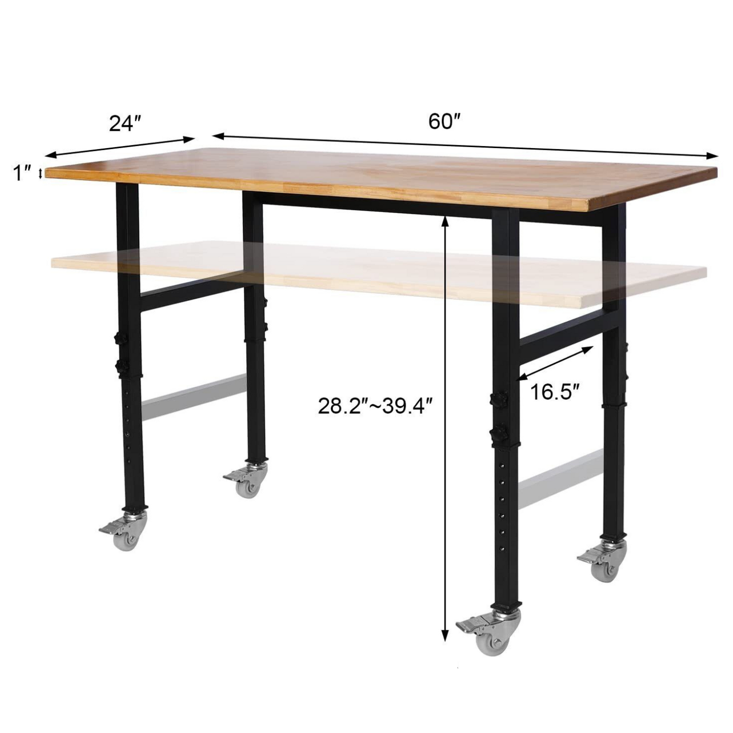 Compact Folding Workshop Table for Garage Woodworking