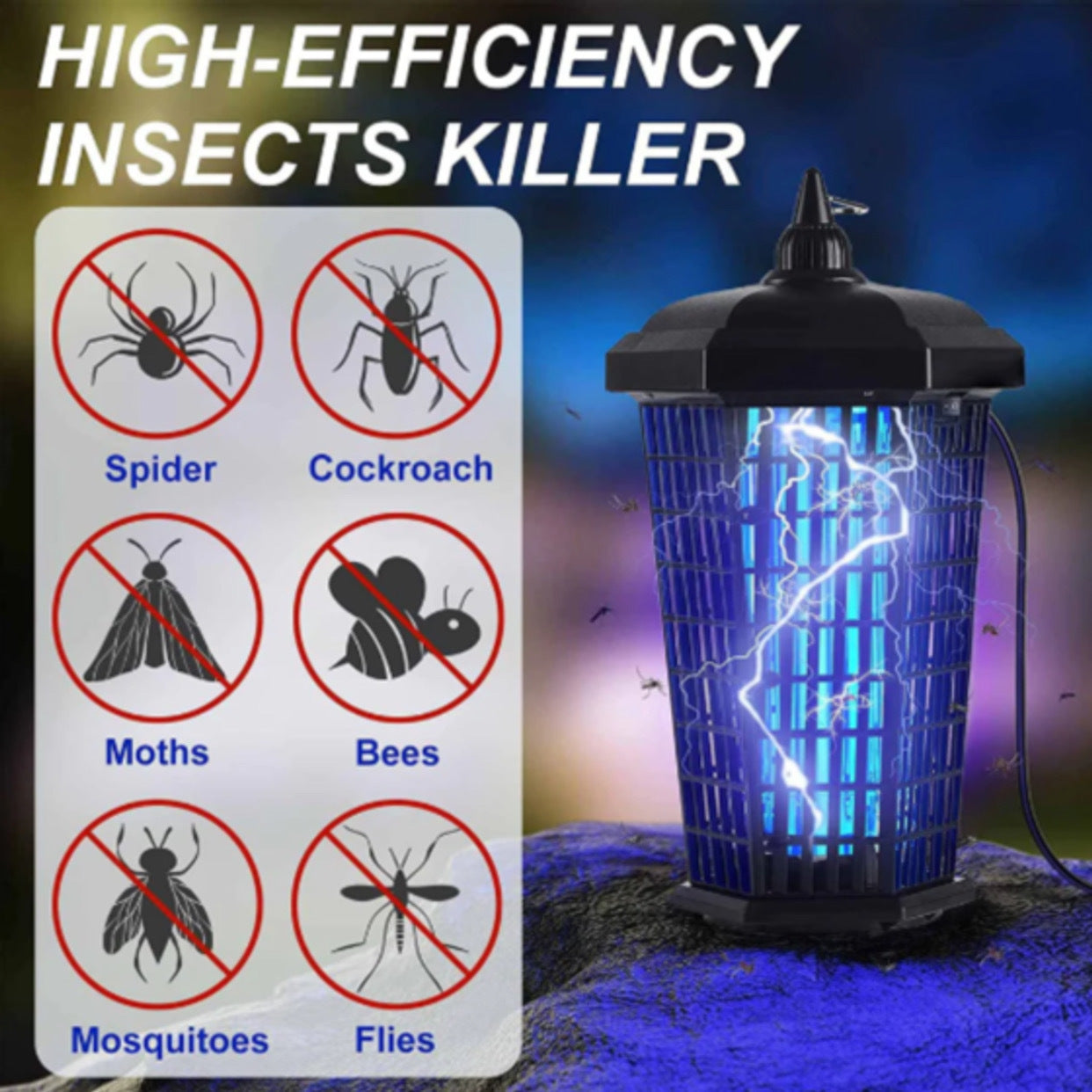 Effective Indoor Outdoor Bug Zapper Lamp