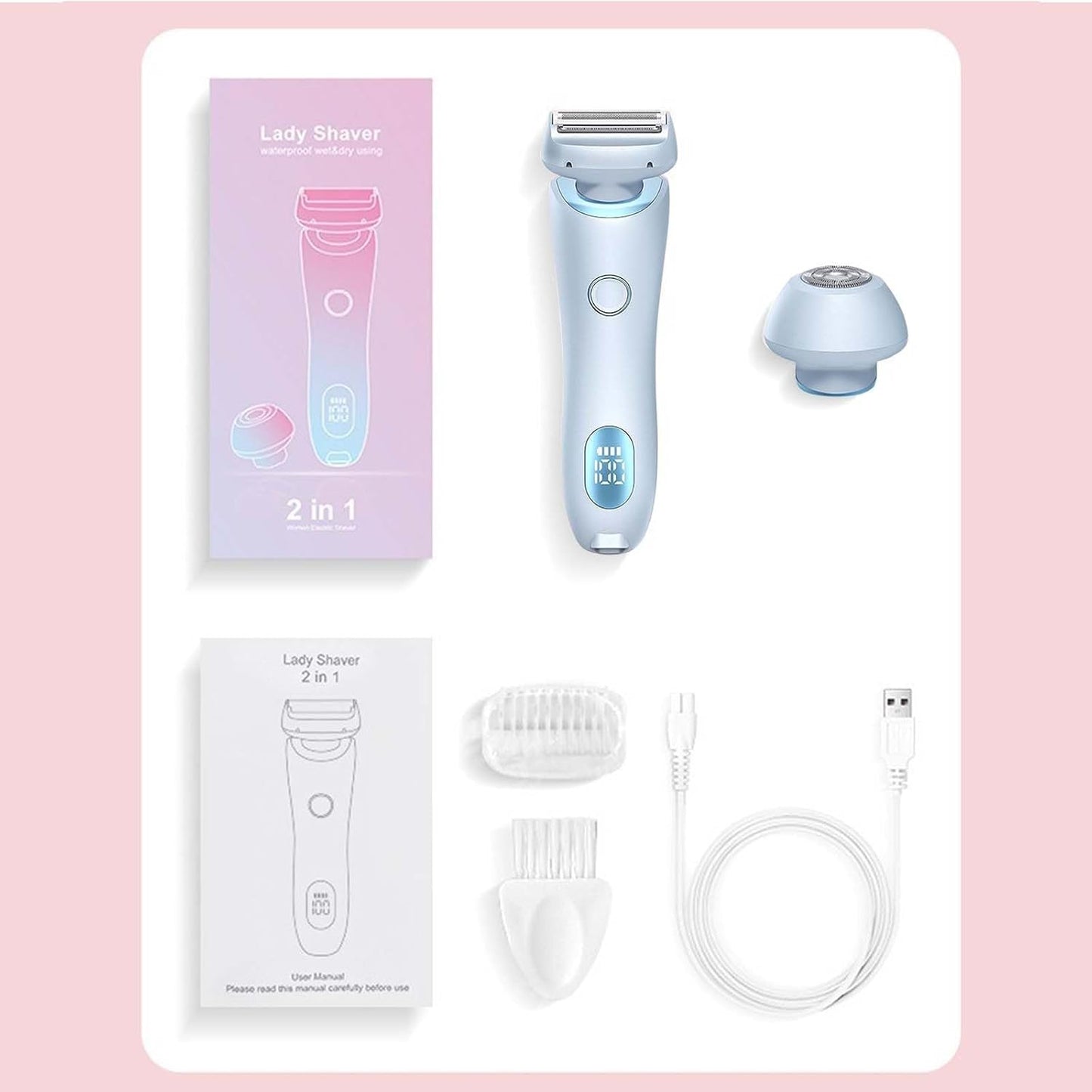 Women's Rechargeable Shaver with Fast Cutting Blades