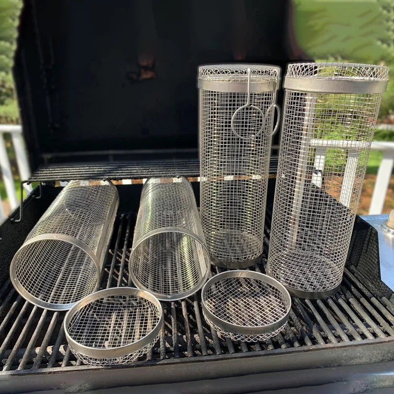 Easy Clean Outdoor Barbecue Grill Basket