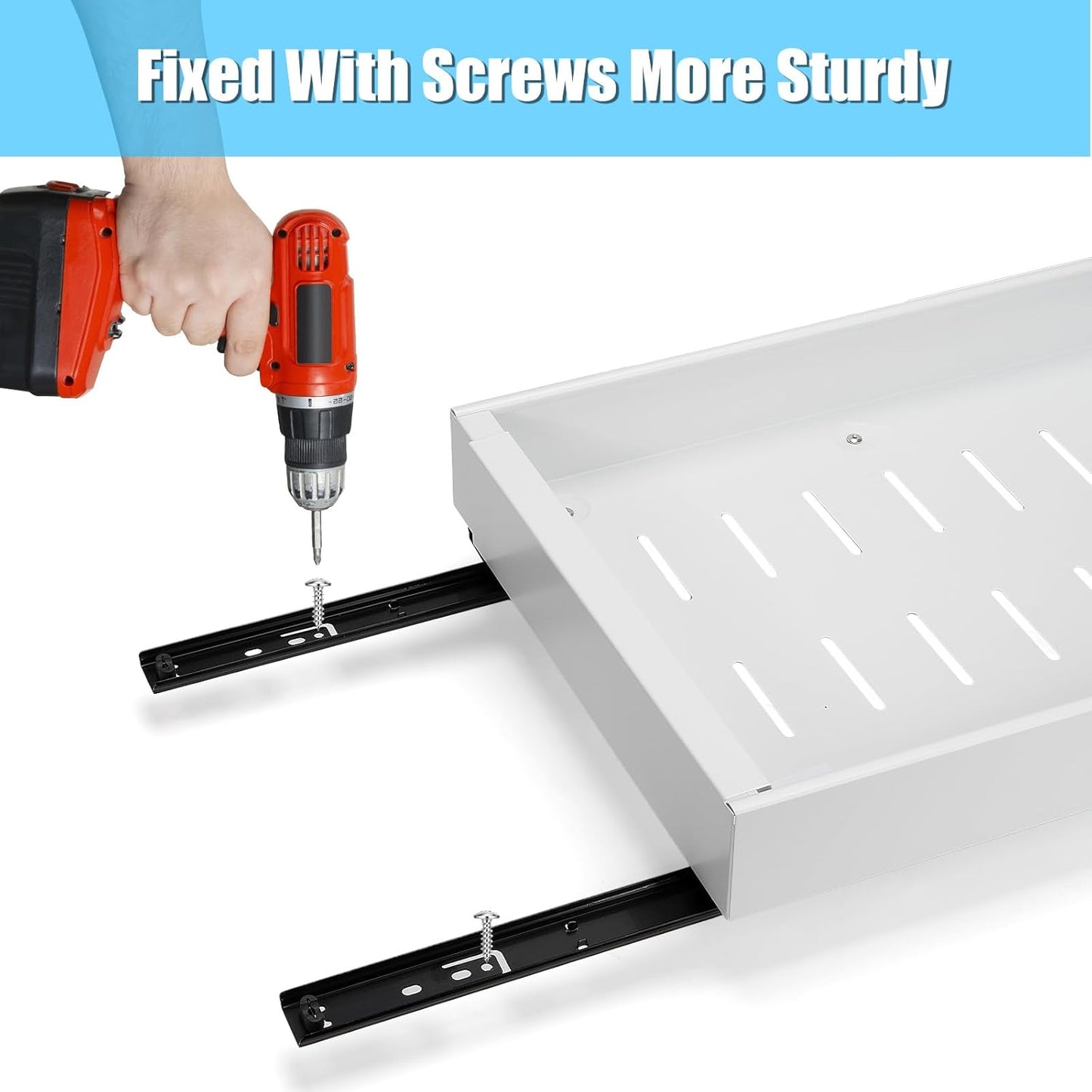 2 Pack Sliding Kitchen Storage Drawers