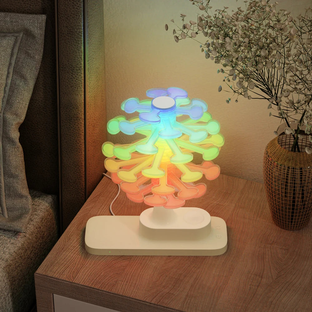 Modern Tree Desk Lamp with Built-in Wireless Charger