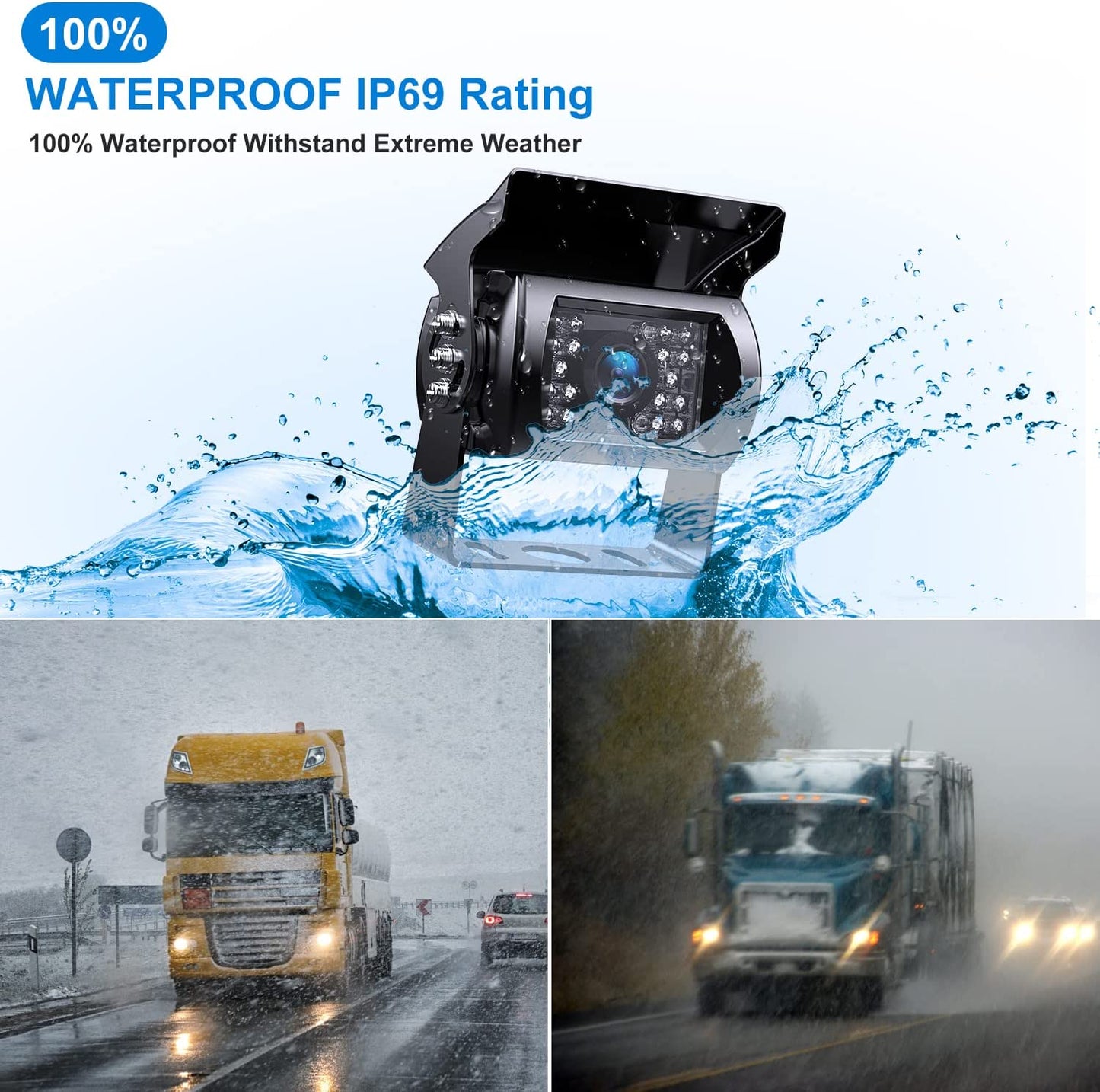 Universal Rear View Camera for Trucks and Trailers