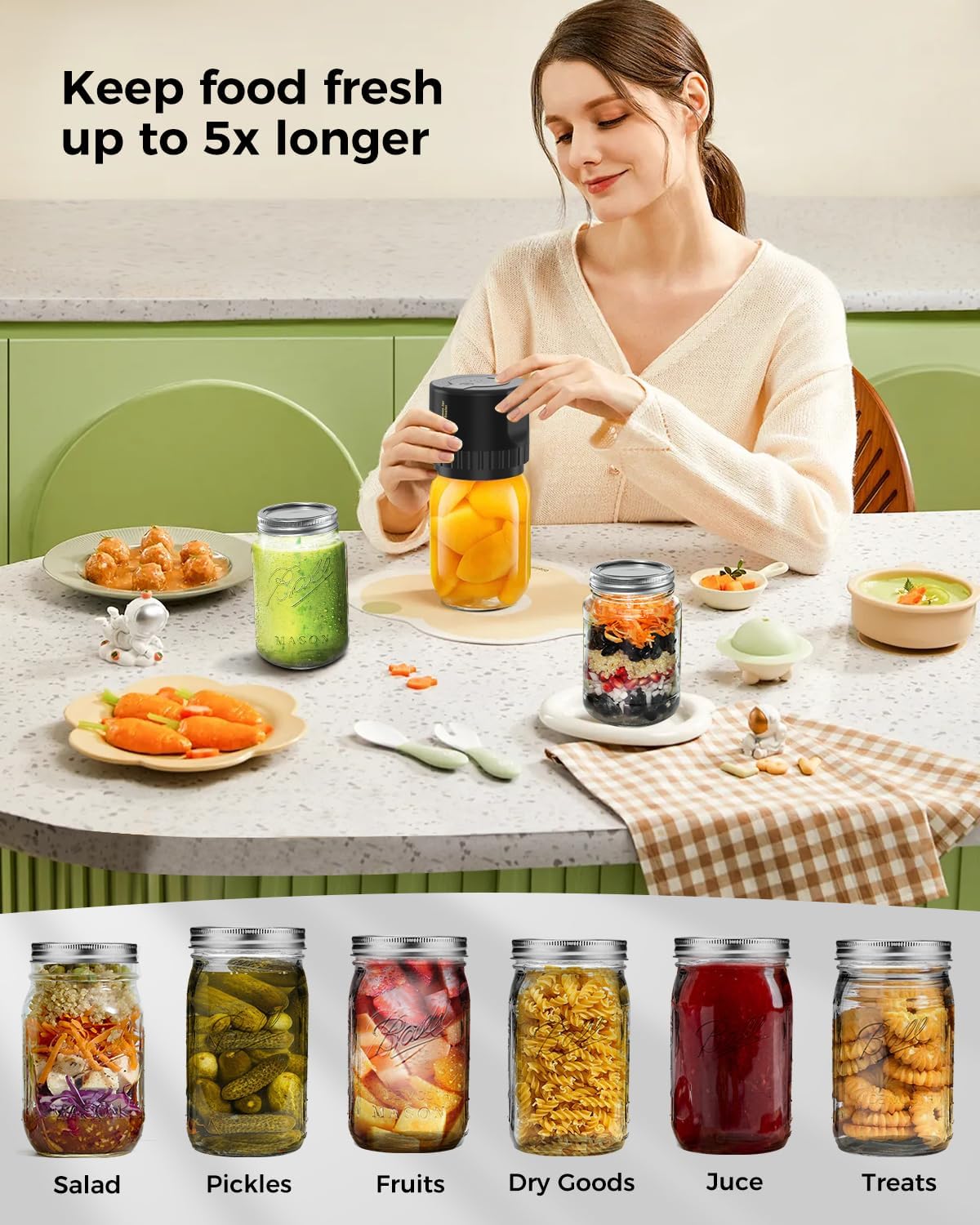 Compact Food Storage Vacuum Sealer Kit