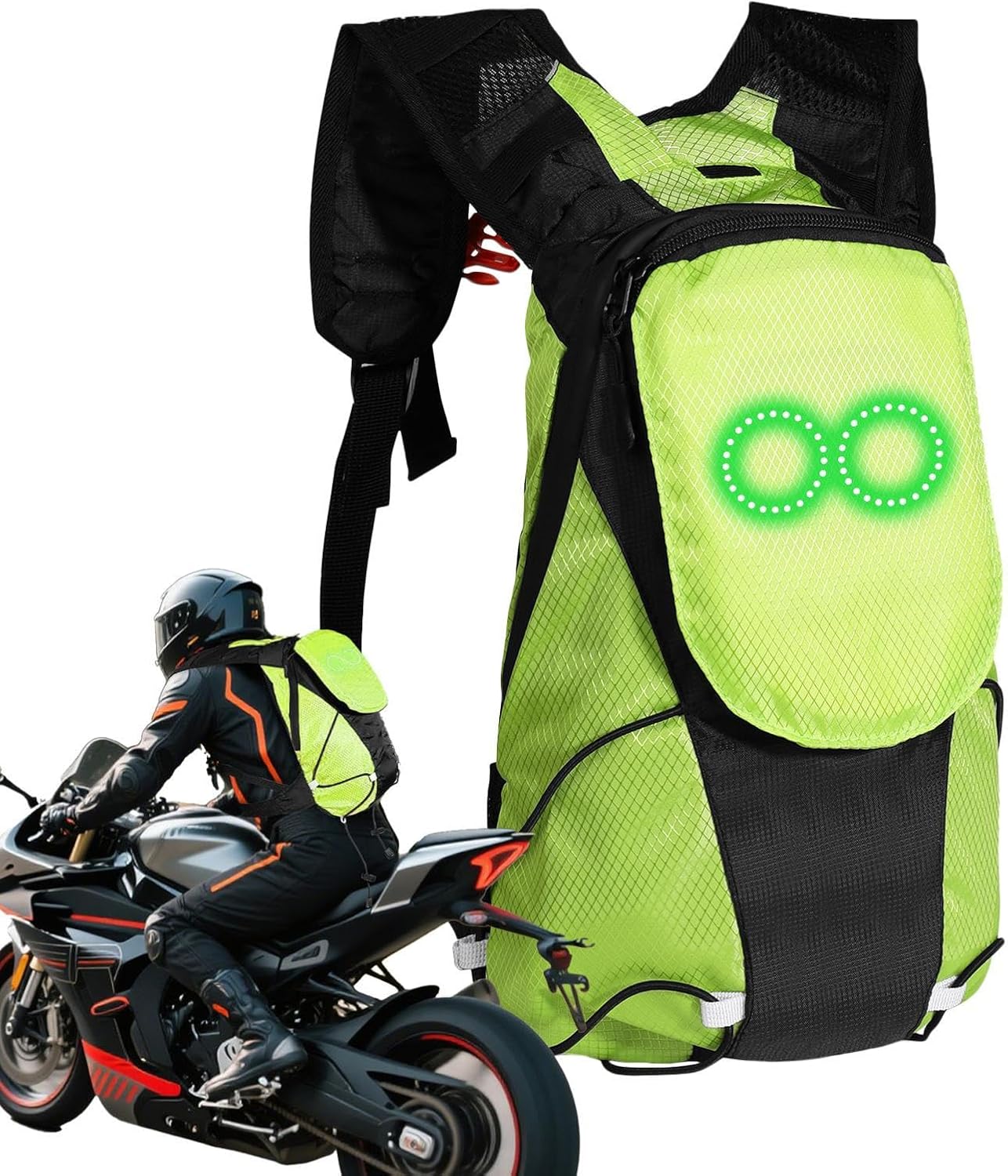 Bright LED Bike Backpack