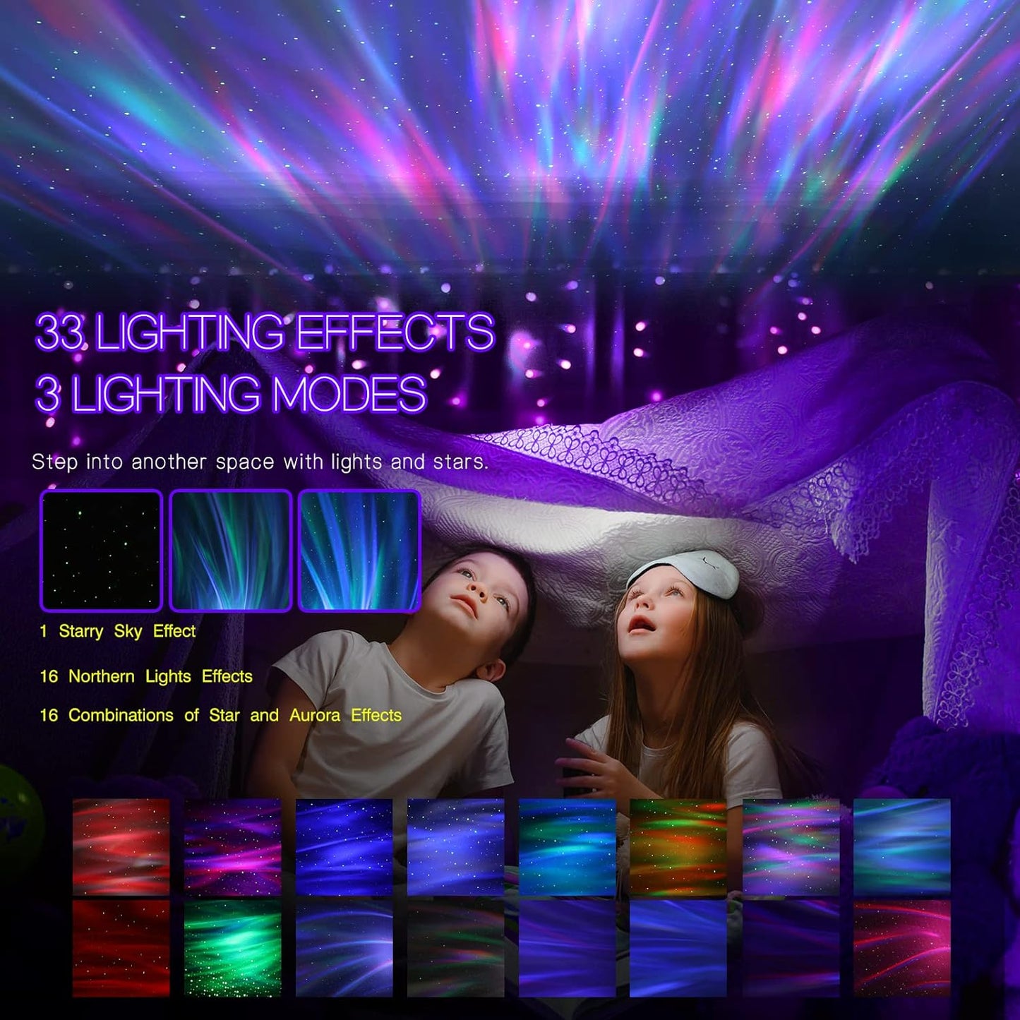 Colorful Night Sky Light Projector