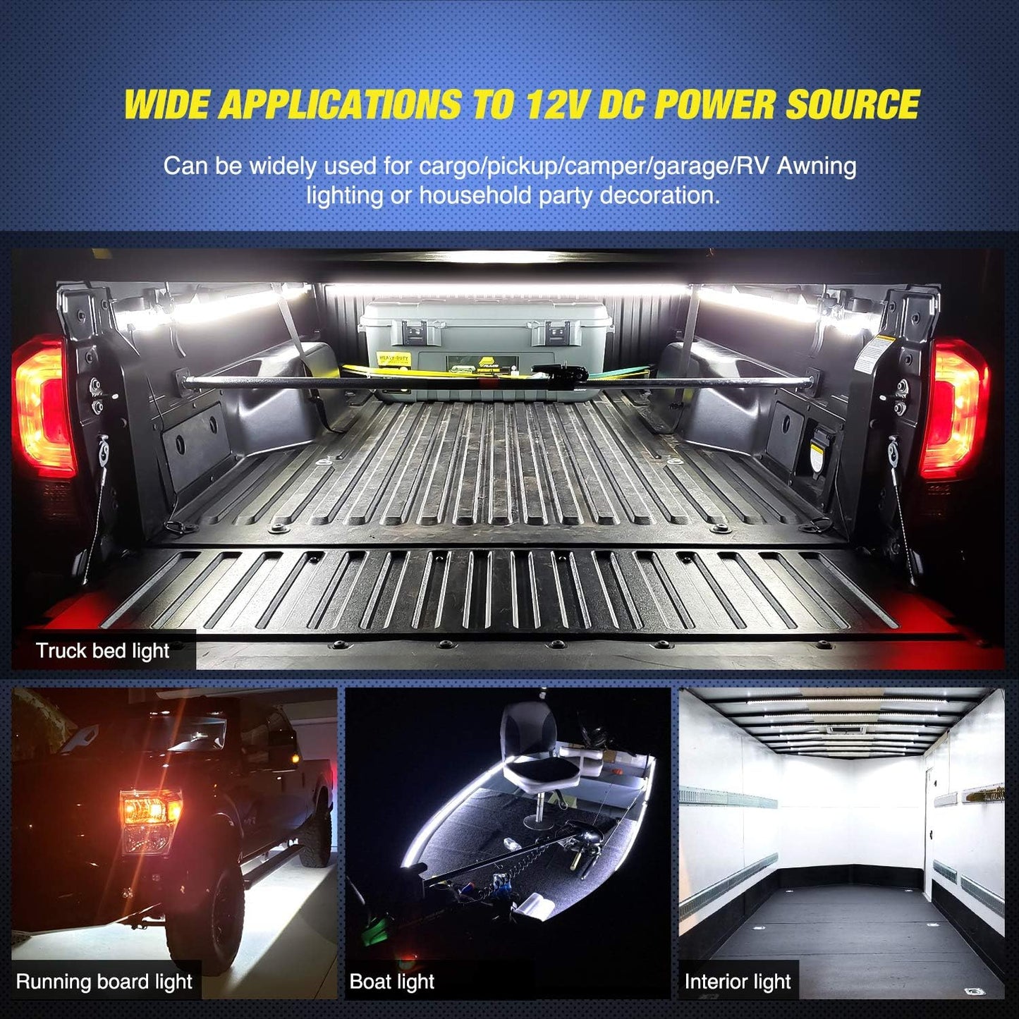 Bright LED Truck Bed Lighting Kit 60 Inch Strip