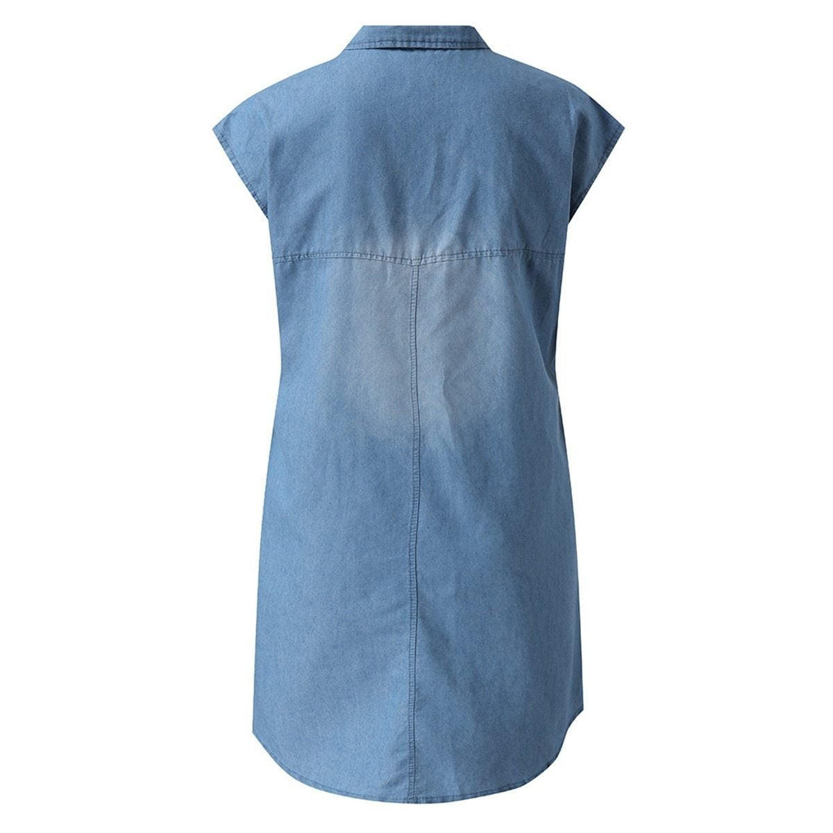 Classic Blue Straight Dress