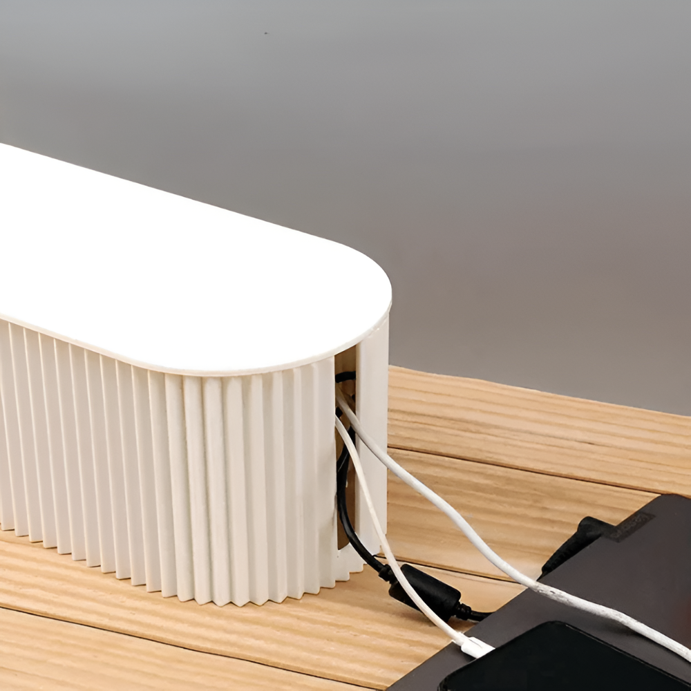 Cable Organization Box for Desk – Minimalist Cable Storage in Soft Macaron Colors – Durable ABS Plastic Cable Holder 5