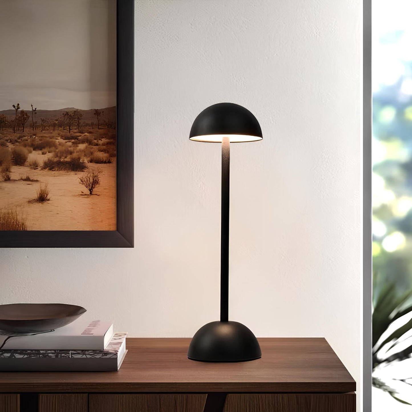Cordless Nordic Minimalist Table Lamp with Customizable Lighting – Rechargeable Iron Design 8