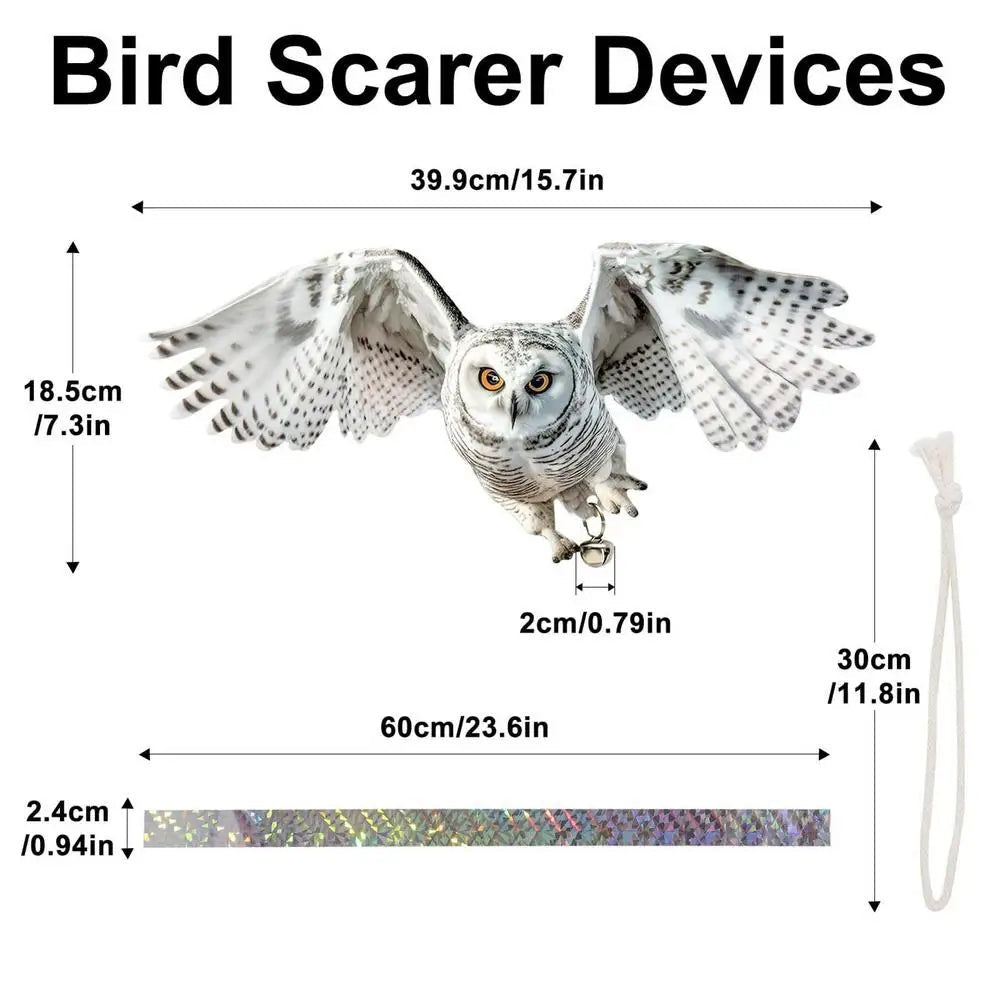 Ultra Sonic Bird Repellent with Reflective Scare Tape