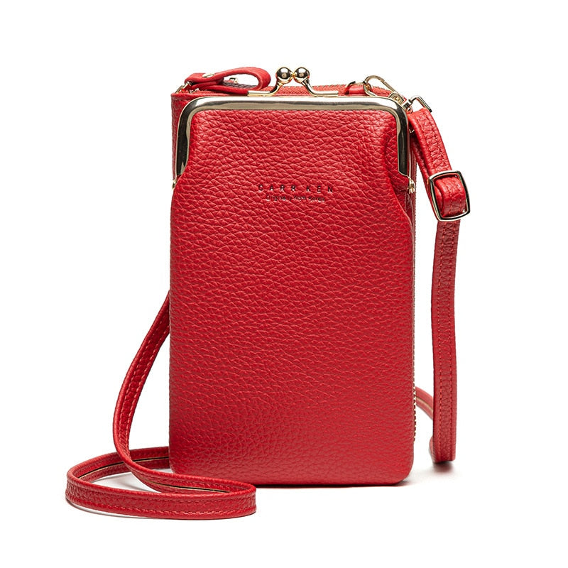 Versatile Small Leather Crossbody Handbag