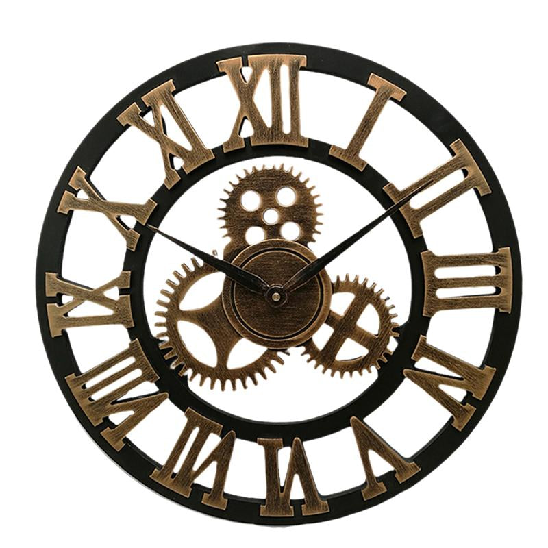 Large Unique Vintage Style Wall Clock