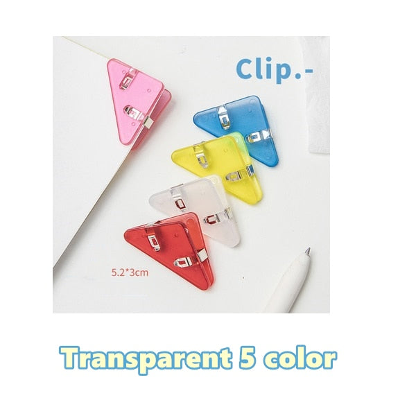 Bright Color Triangle Book Page Holder Clip