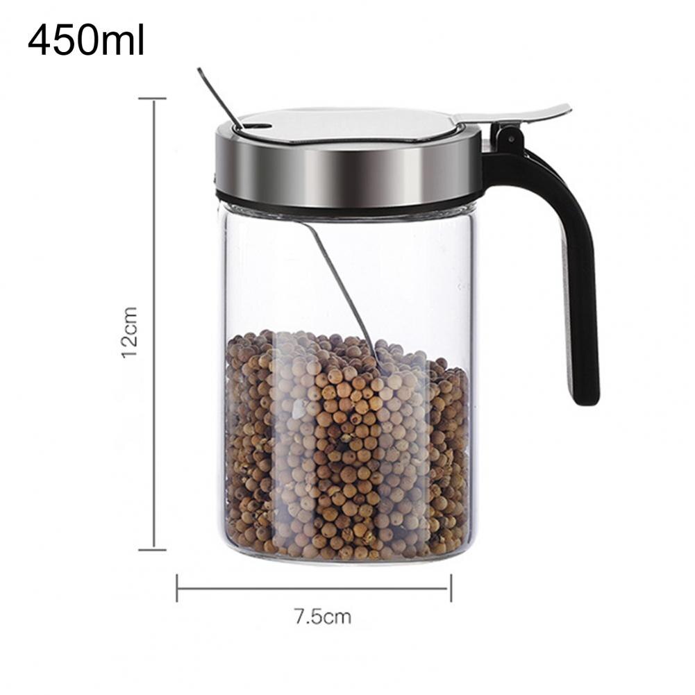 Airtight Clear Glass Spice Storage Container