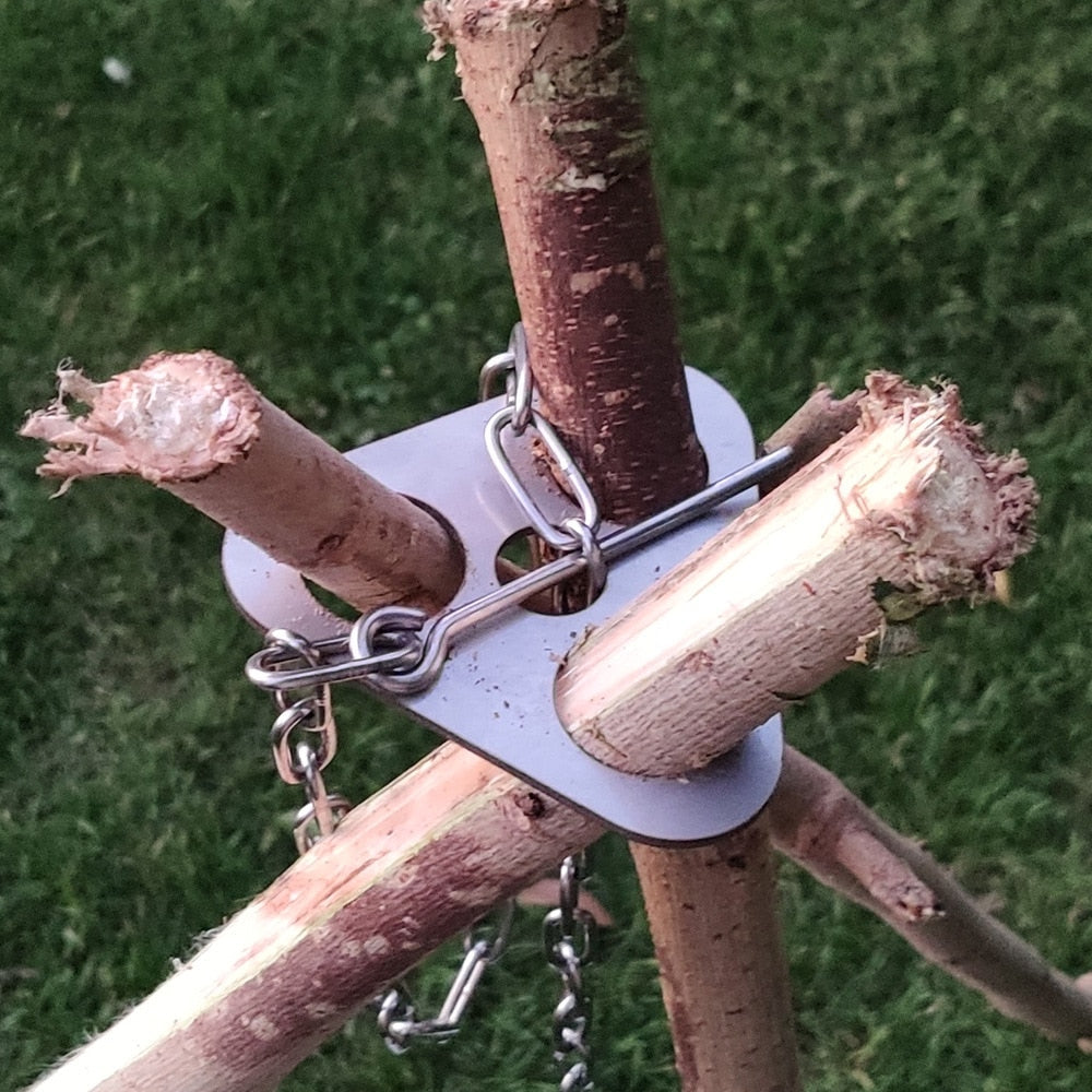 Compact Outdoor Fire Pit Grill Rack - Pexav