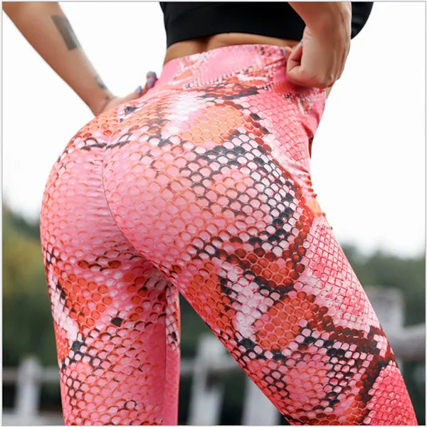 Fashionable Reptile Print Women's Yoga Leggings