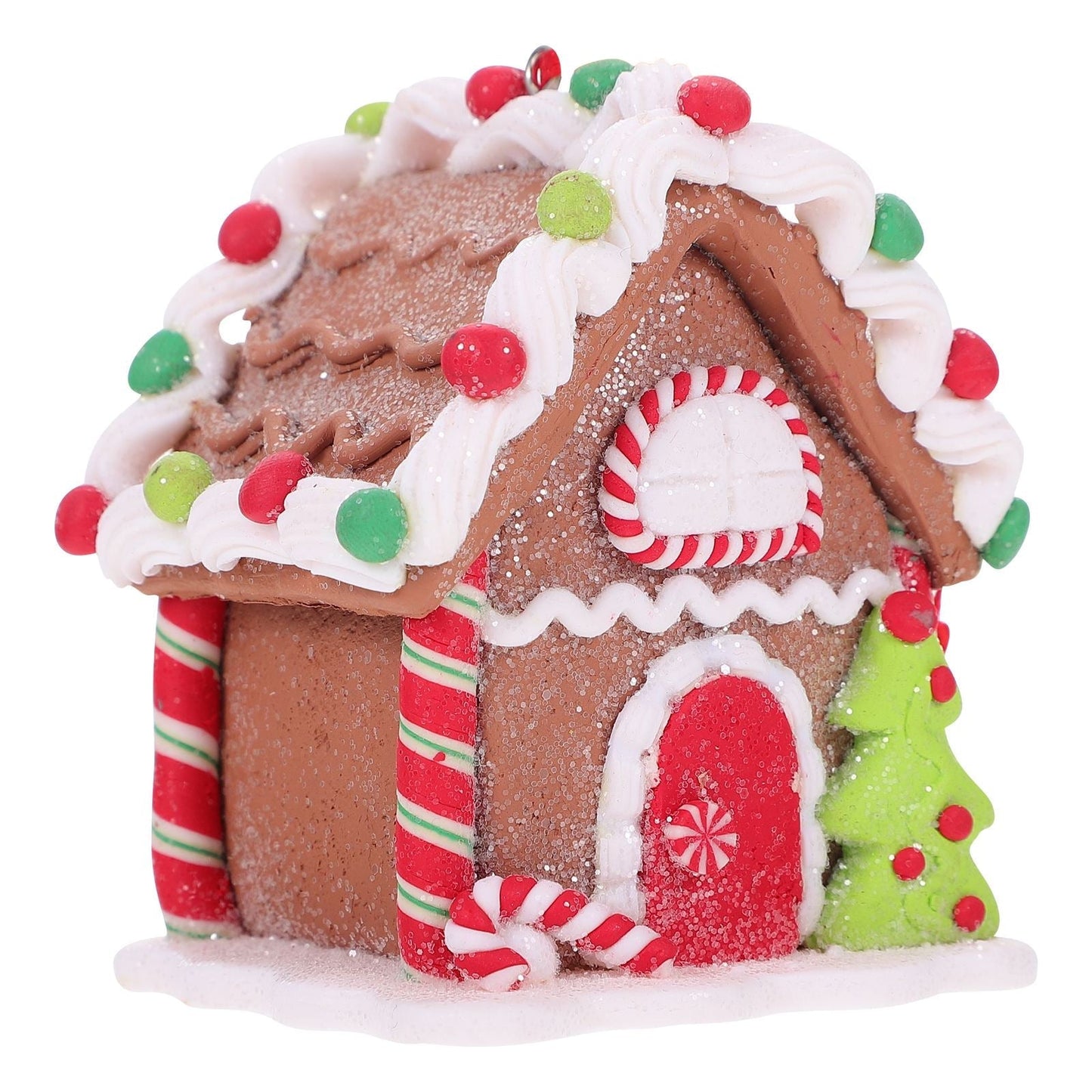 Small Festive Holiday Gingerbread House Ornaments