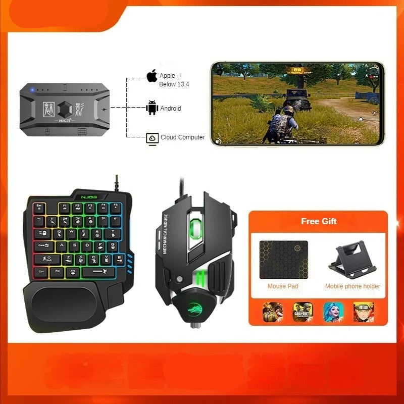 Wireless Gaming Keyboard Mouse Bluetooth Adapter