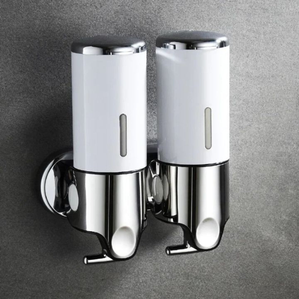 Modern Wall-Mounted Soap Dispenser – Elegant Stainless Steel Bathroom Accessory for Liquid Soap and Lotion 20
