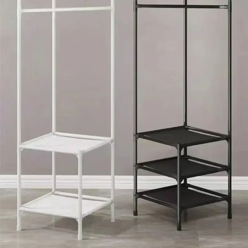 Multifunctional Corner Coat Rack with 3 Layers and Shelf – Space-Saving Hall Stand for Entryway and Bedroom Storage 5