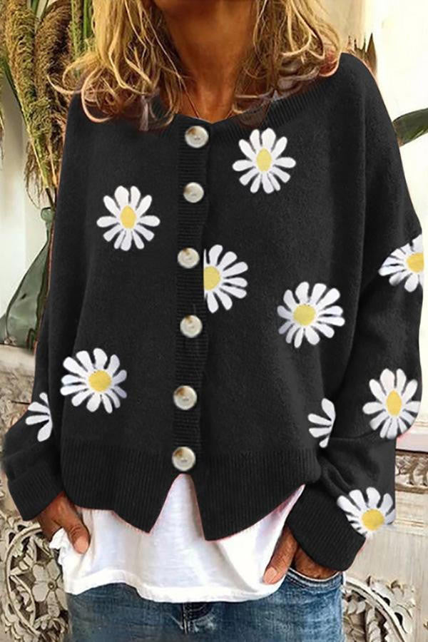 Colorful Patterned Knit Winter Sweater