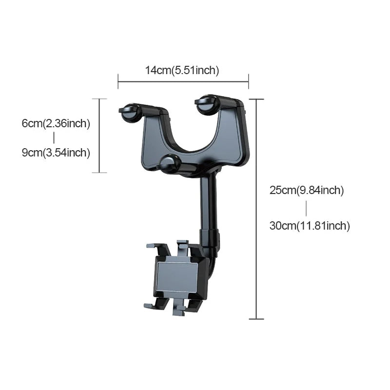 Adjustable Car Phone Mount with 360° Rotation