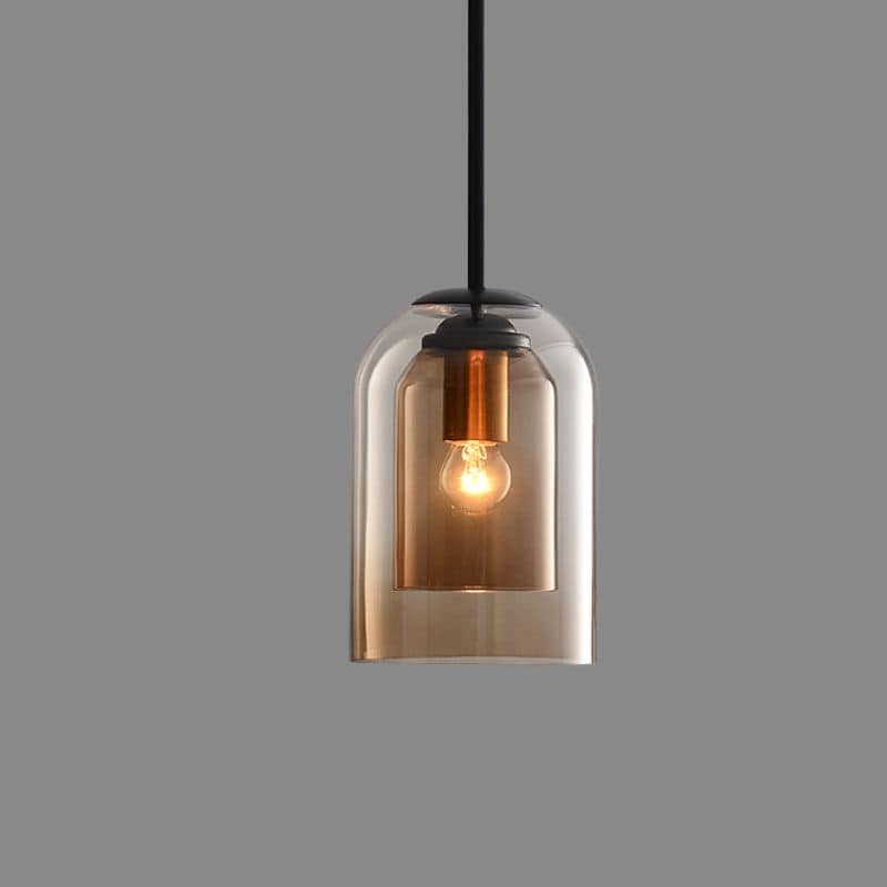 Clear Glass Pendant Light - Chic Hanging LED Ceiling Lamp
