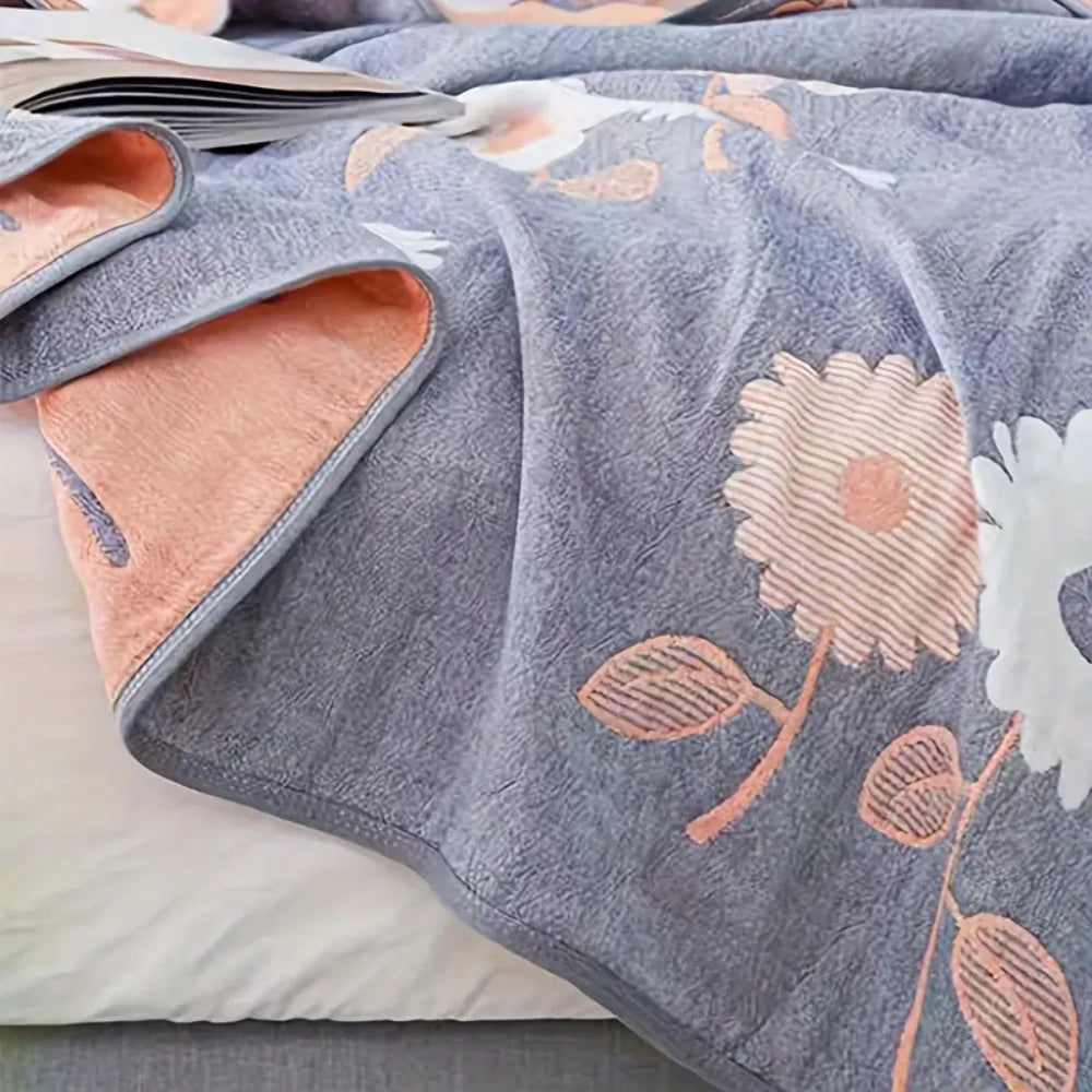Soft Floral Throw Blanket All Season