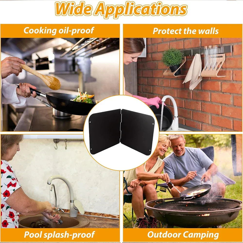 Collapsible Metal Splatter Screen Oil Protector