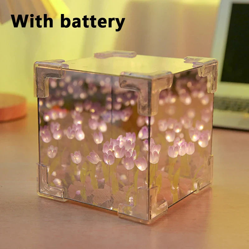 Decorative Floral Glass Table Lamp