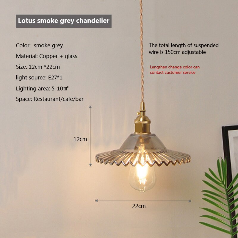 Clear Glass Drop Pendant Light