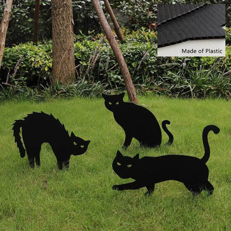 3Pcs Cute Kitty Outdoor Decorations - Pexav