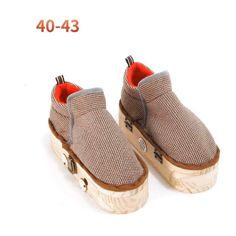 Warm Wooden Spa Boot Massager