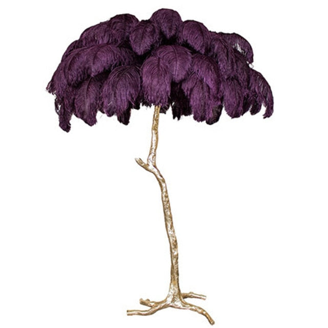 Elegant Soft Feather Tall Floor Lamp
