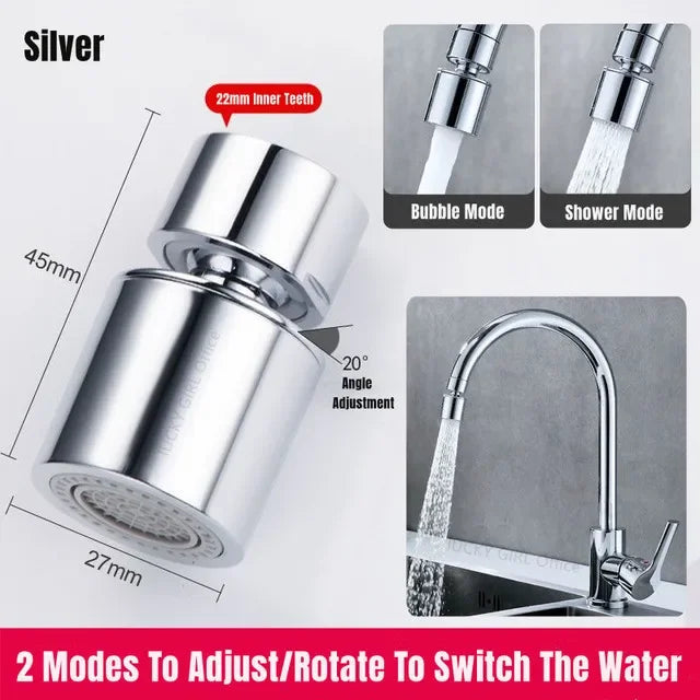 Flexible 360 Degree Kitchen Faucet Extender