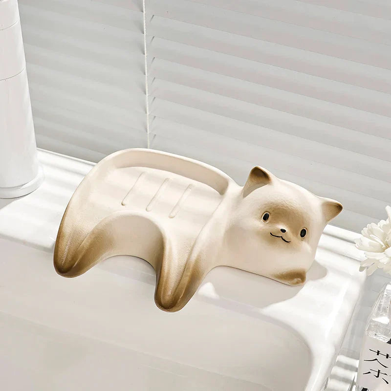 Cute Kitty Bathroom Soap Dish - Pexav